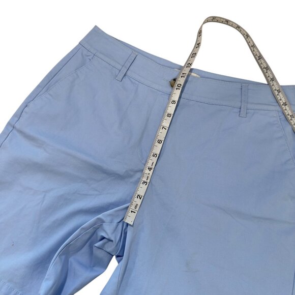 Kim Rogers Womens Light Blue Cotton Blend Flat Front Bermuda Shorts Size 10 - Picture 5 of 10